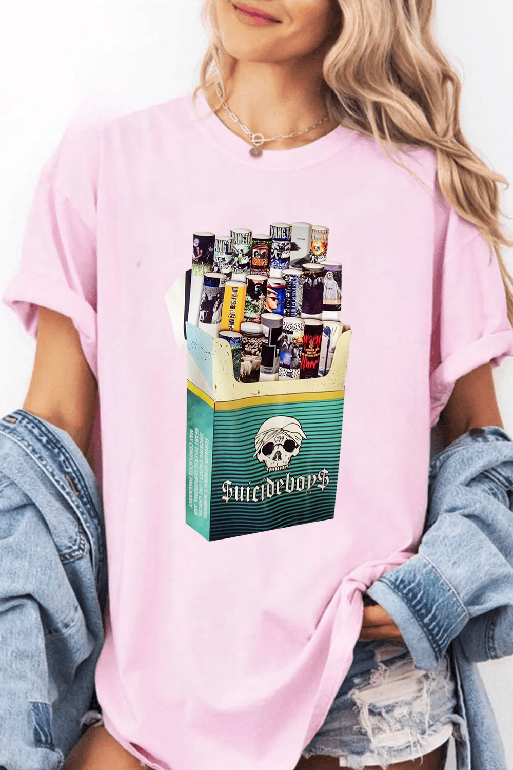 $uicideboy$ cigarette box print T-shirt