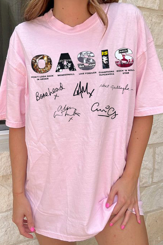 Oasis Unisex T Shirt Definitely Maybe Promo Official Reunion Tour 2025