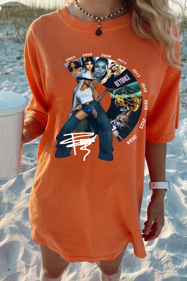 Beyoncé Carter Cowboy Tour Album Tee For Women