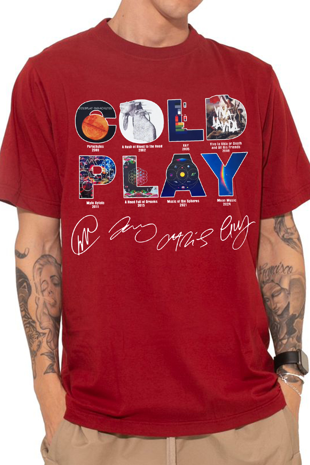 Coldplay shirt For men