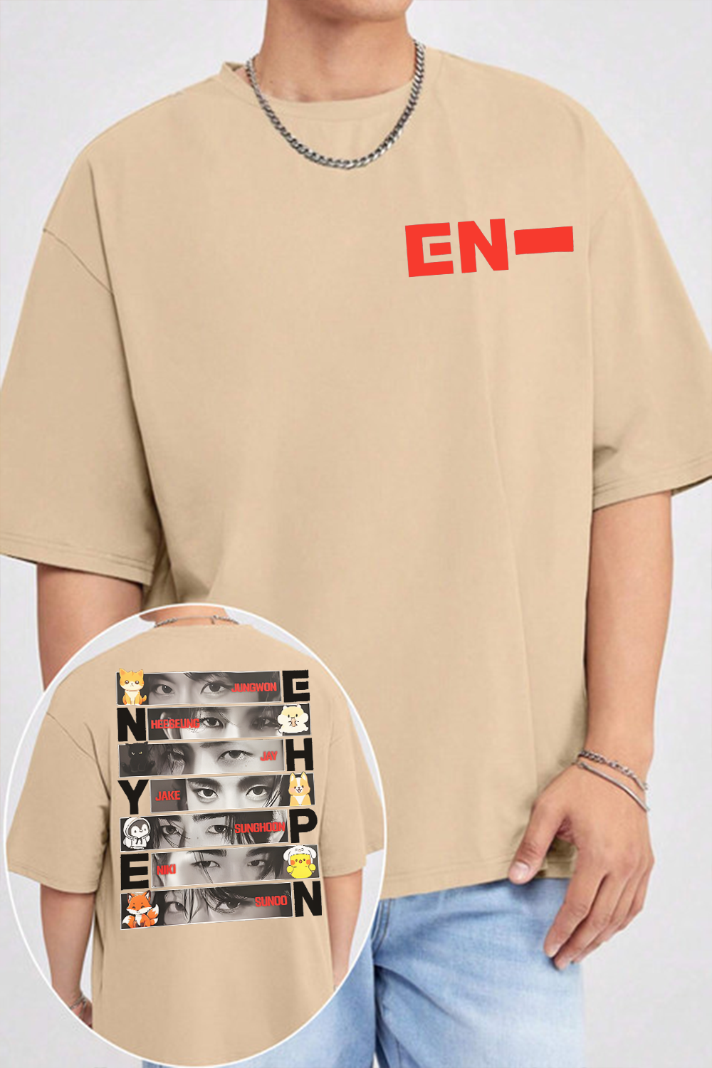 Enhypen 2-Side Fans Shirt For Men