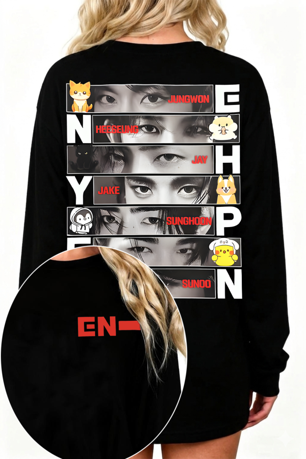 Enhypen 2-Side Fans Long-Sleeved T-Shirt