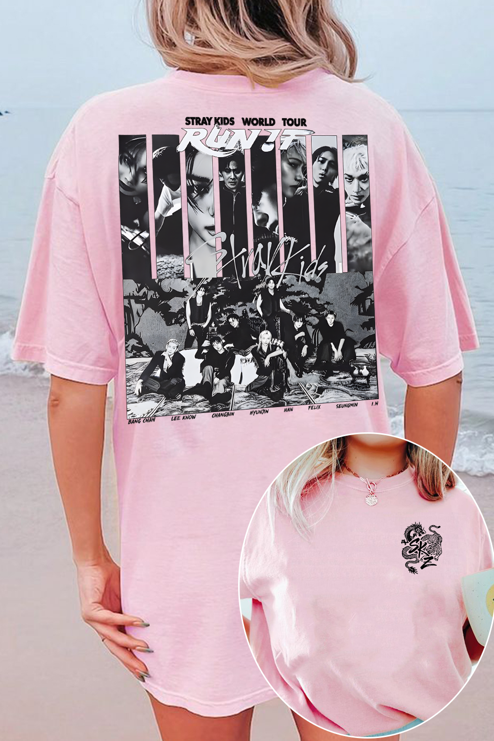 Stray Kids Run It World Tour Two-Sided Tee