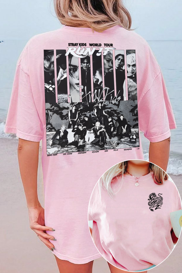 Stray Kids Run It World Tour Two-Sided Tee