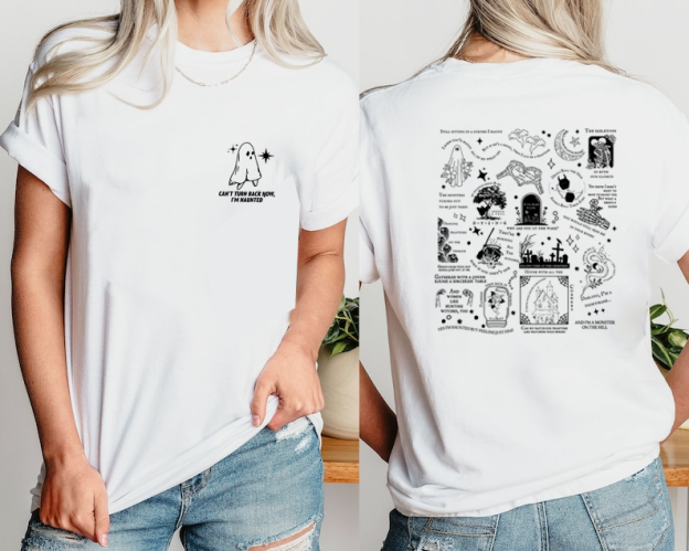 Halloween Lyrics Cute Ghost Shirt For Women