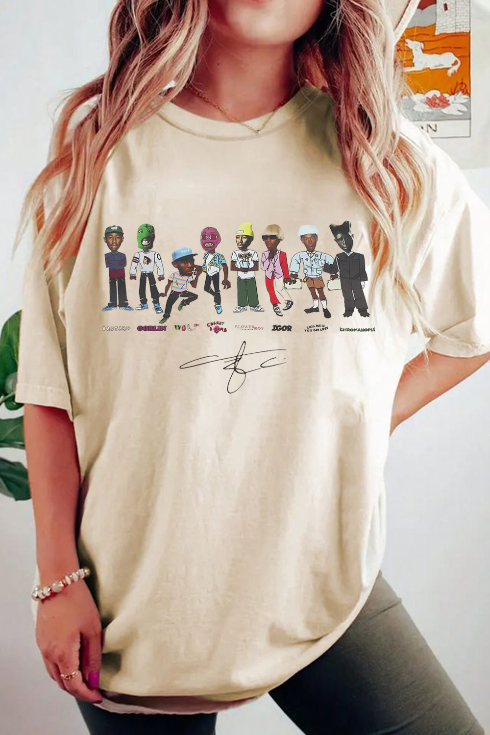 Tylerthecreator cartoon print T-shirt
