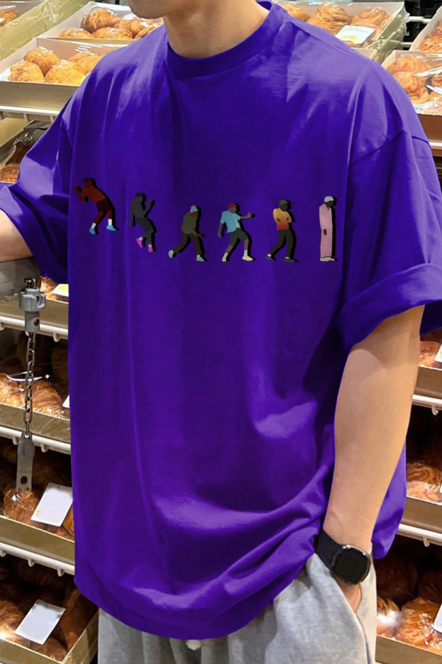 Tyler Casual Cartoon Men's Round Neck T-Shirt