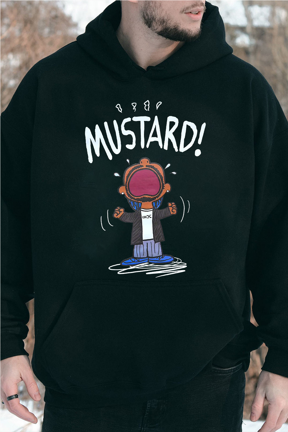 GNX  reversible print men's hoodie