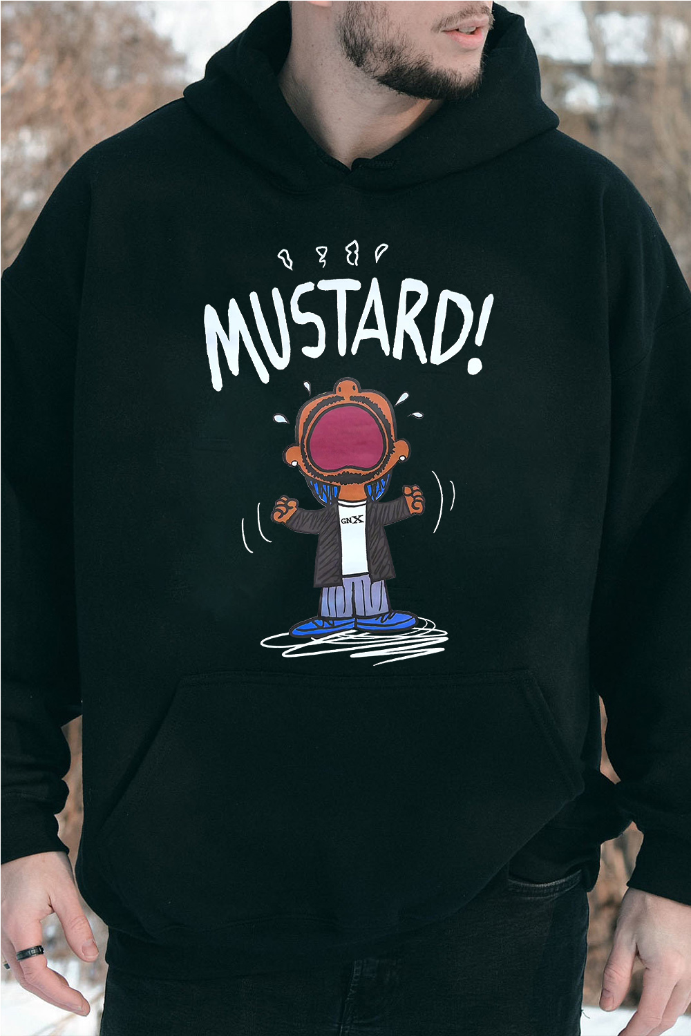 GNX  reversible print men's hoodie