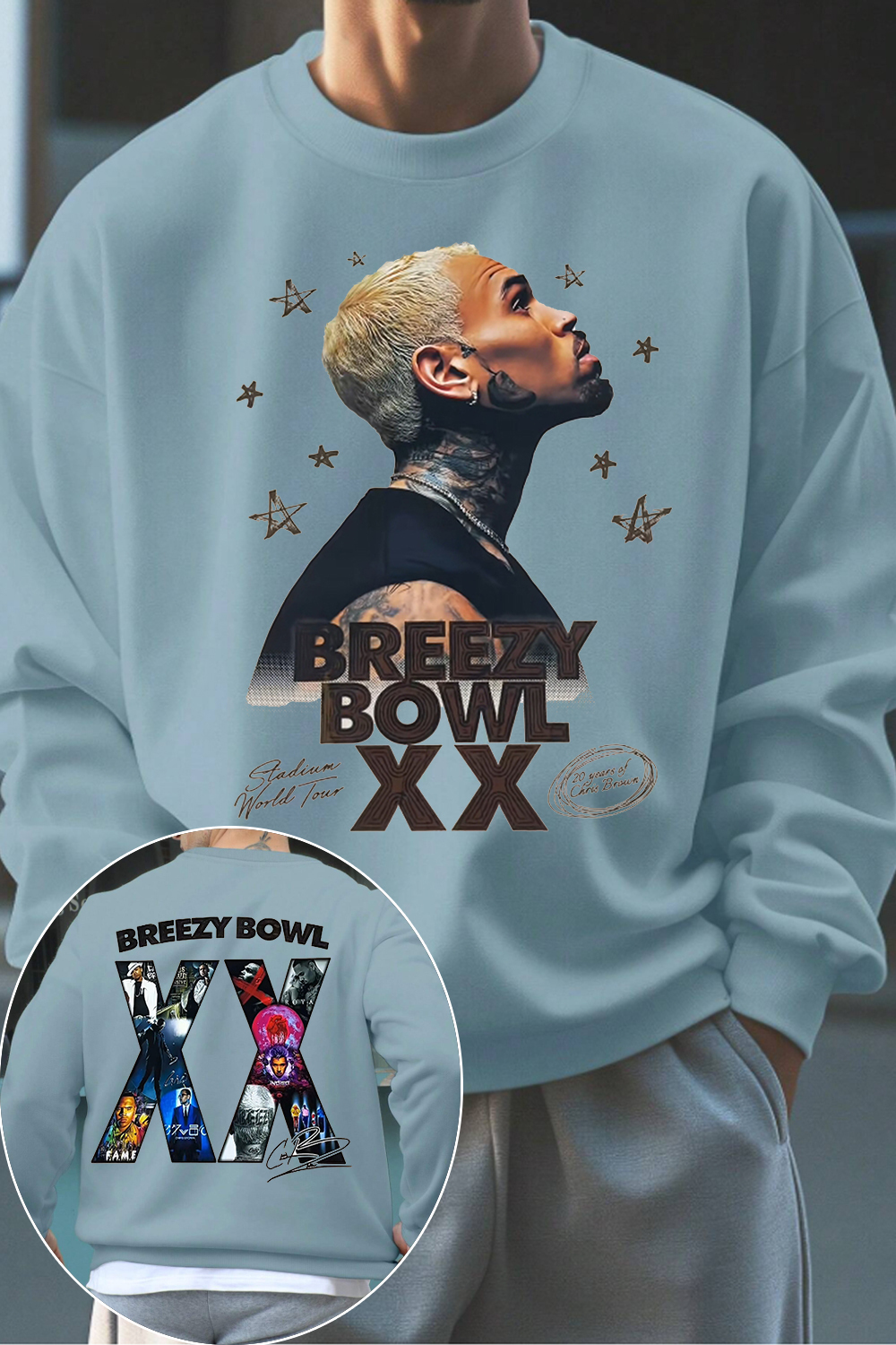 2 Sided CB Graphic Sweatshirt For men