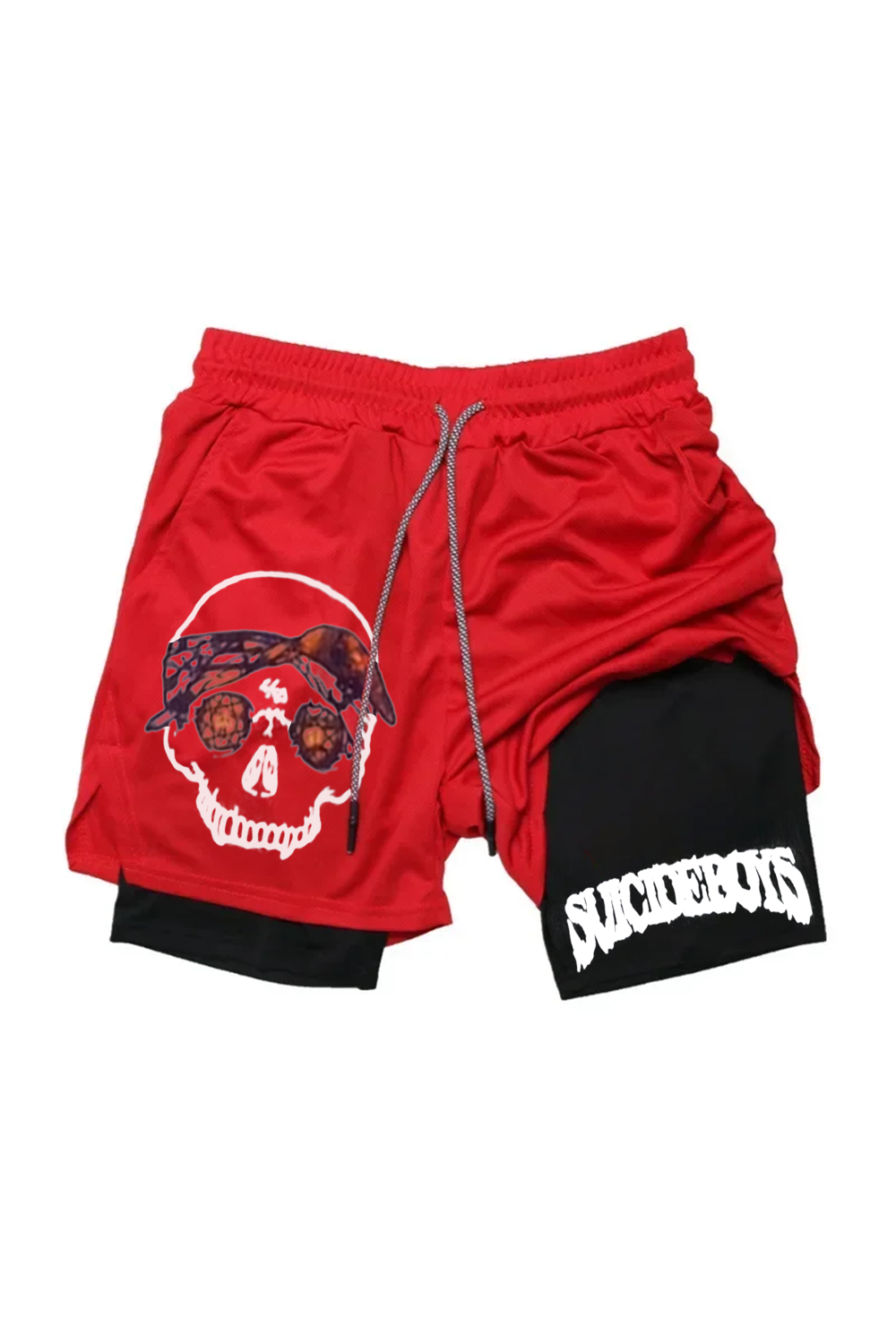 $UICIDEBOY$ KING OF RAP printed shorts