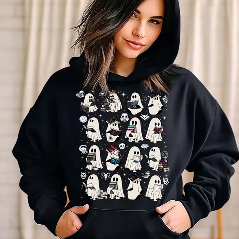 Ghost Reading Dark Romance Novels T-shirts