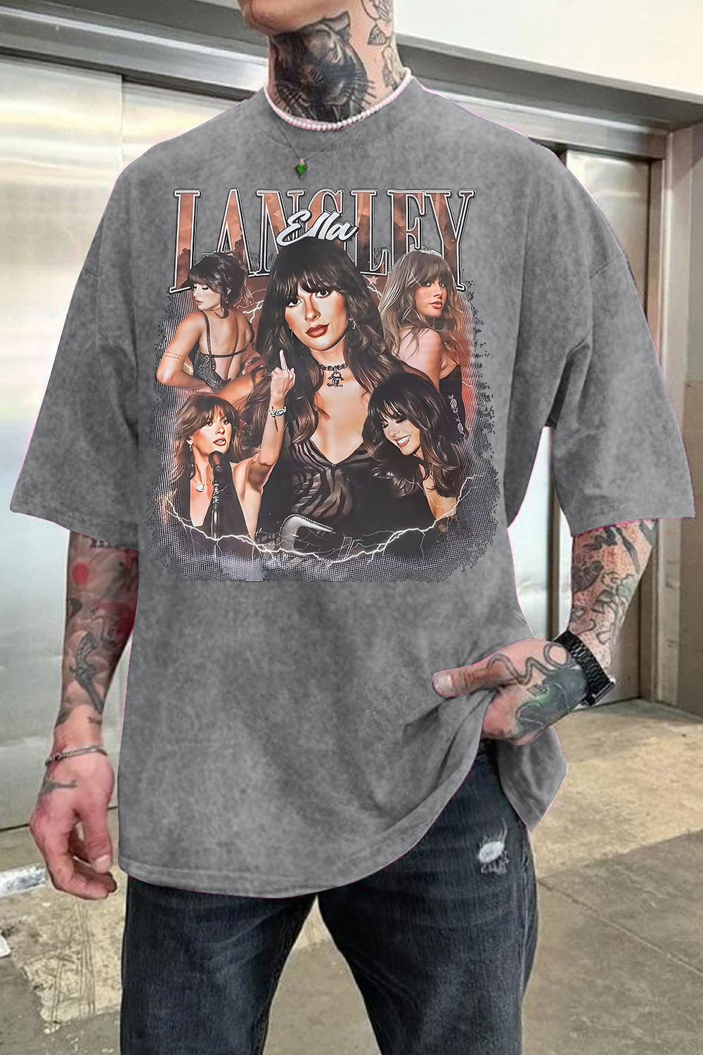 Ella Langley Printed Washed Shirt