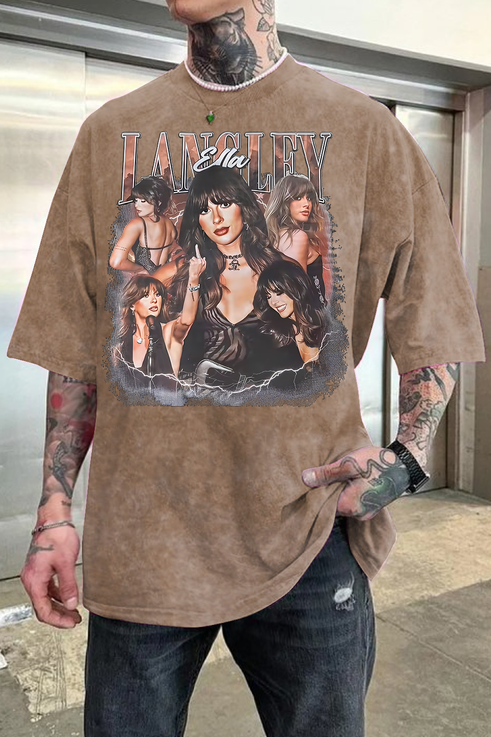 Ella Langley Printed Washed Shirt