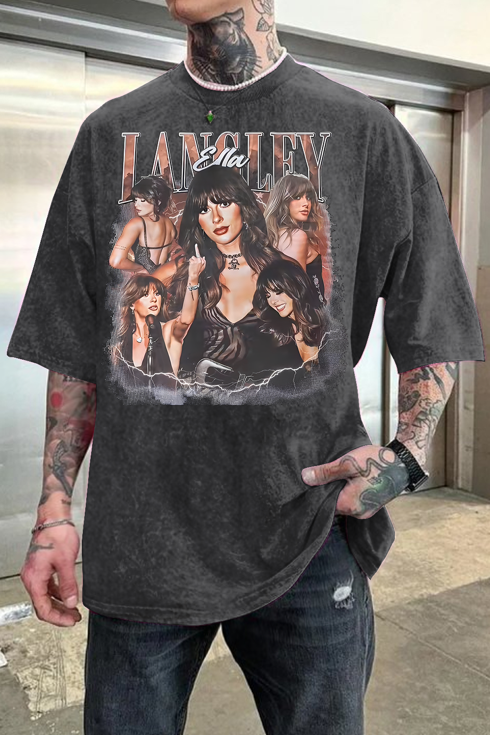 Ella Langley Printed Washed Shirt