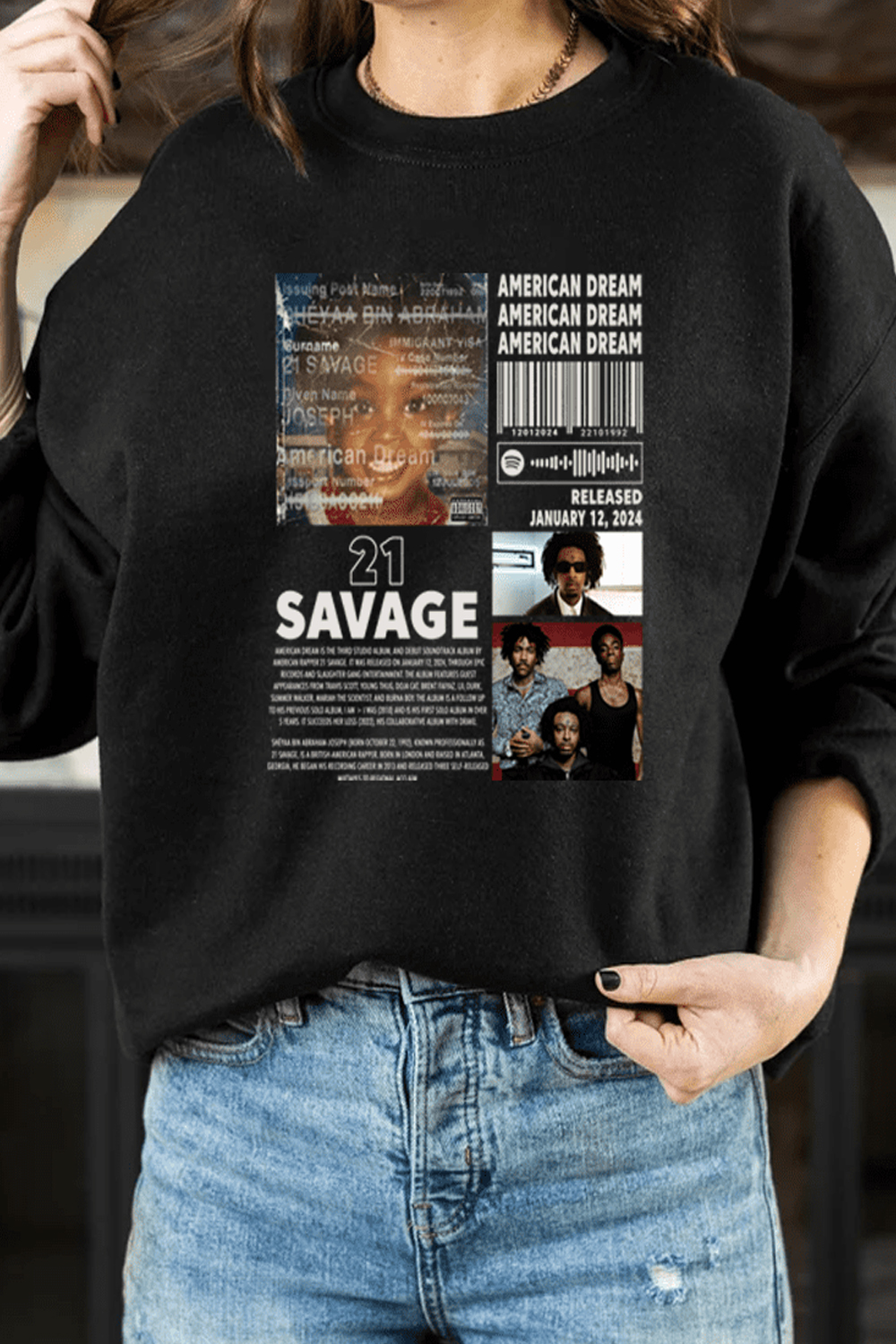 Juice WRLD personalized poster women's sweatshirt