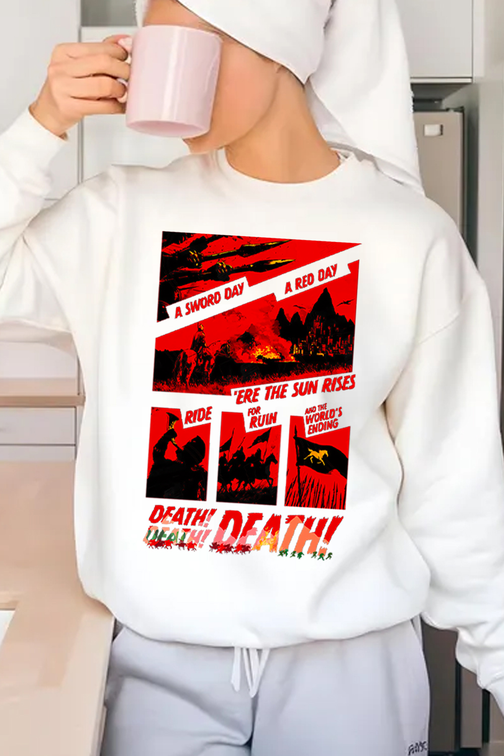 Lord of the Rings-Cycling Print Sweatshirt