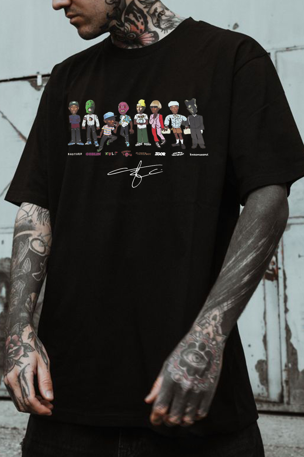 Tylerthecreator cartoon print men's t-shirt