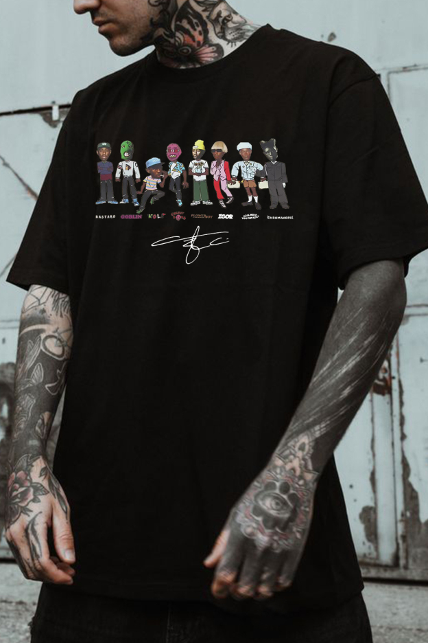 Tylerthecreator cartoon print men's t-shirt