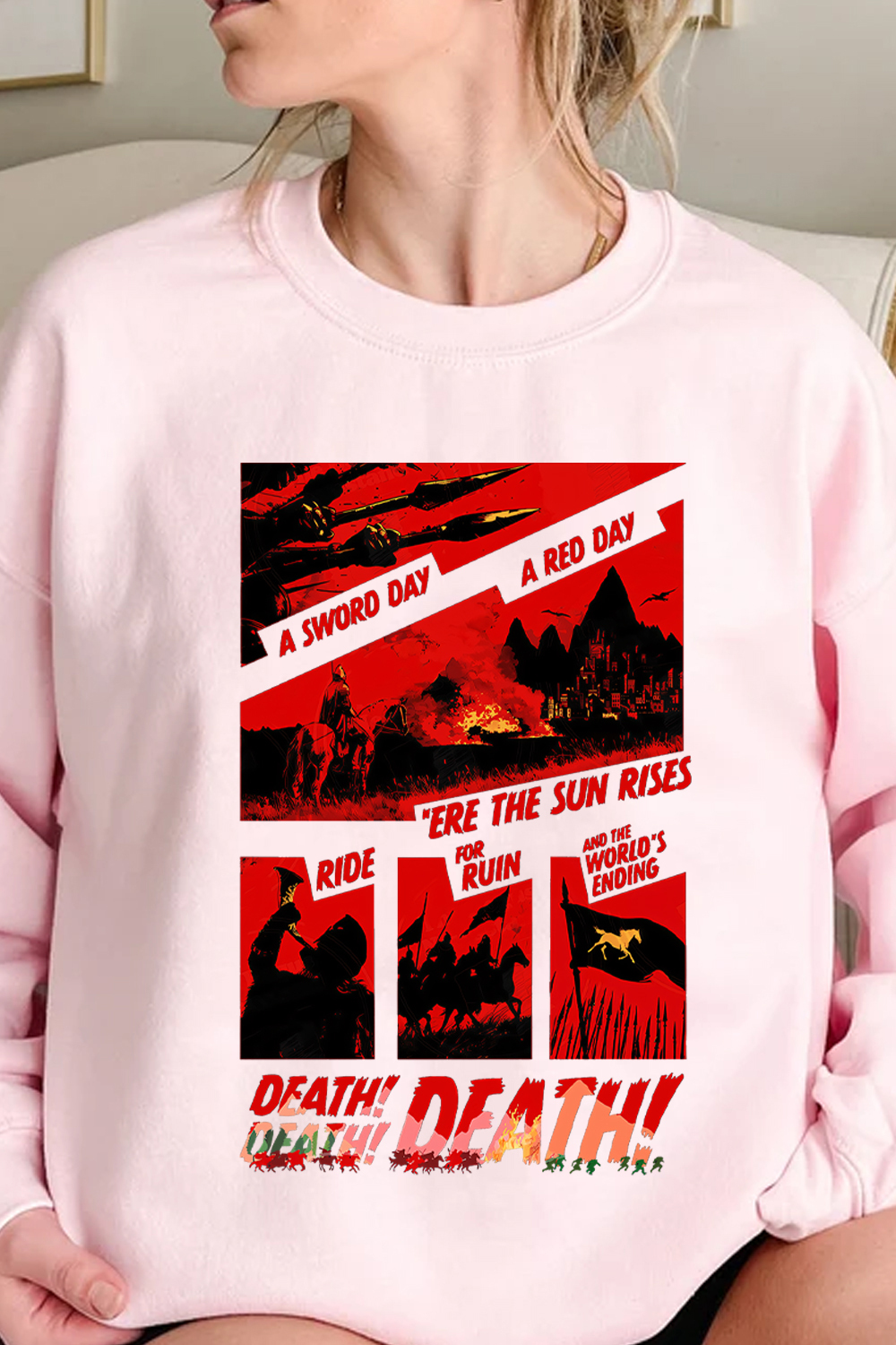 Lord of the Rings-Cycling Print Sweatshirt