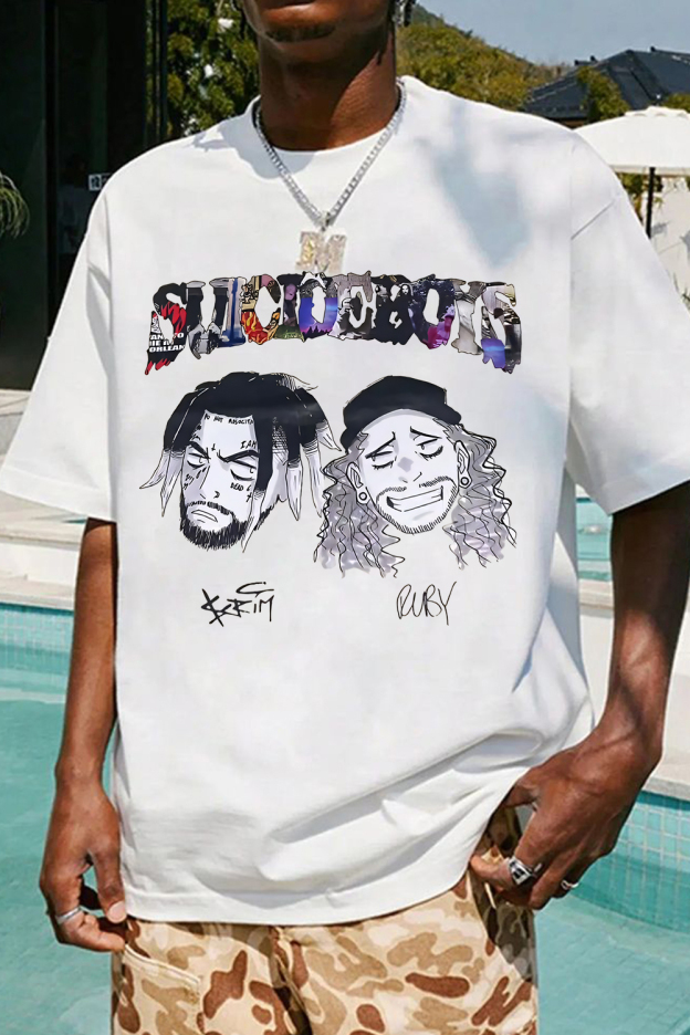 Suicideboys cartoon casual men's T-shirt