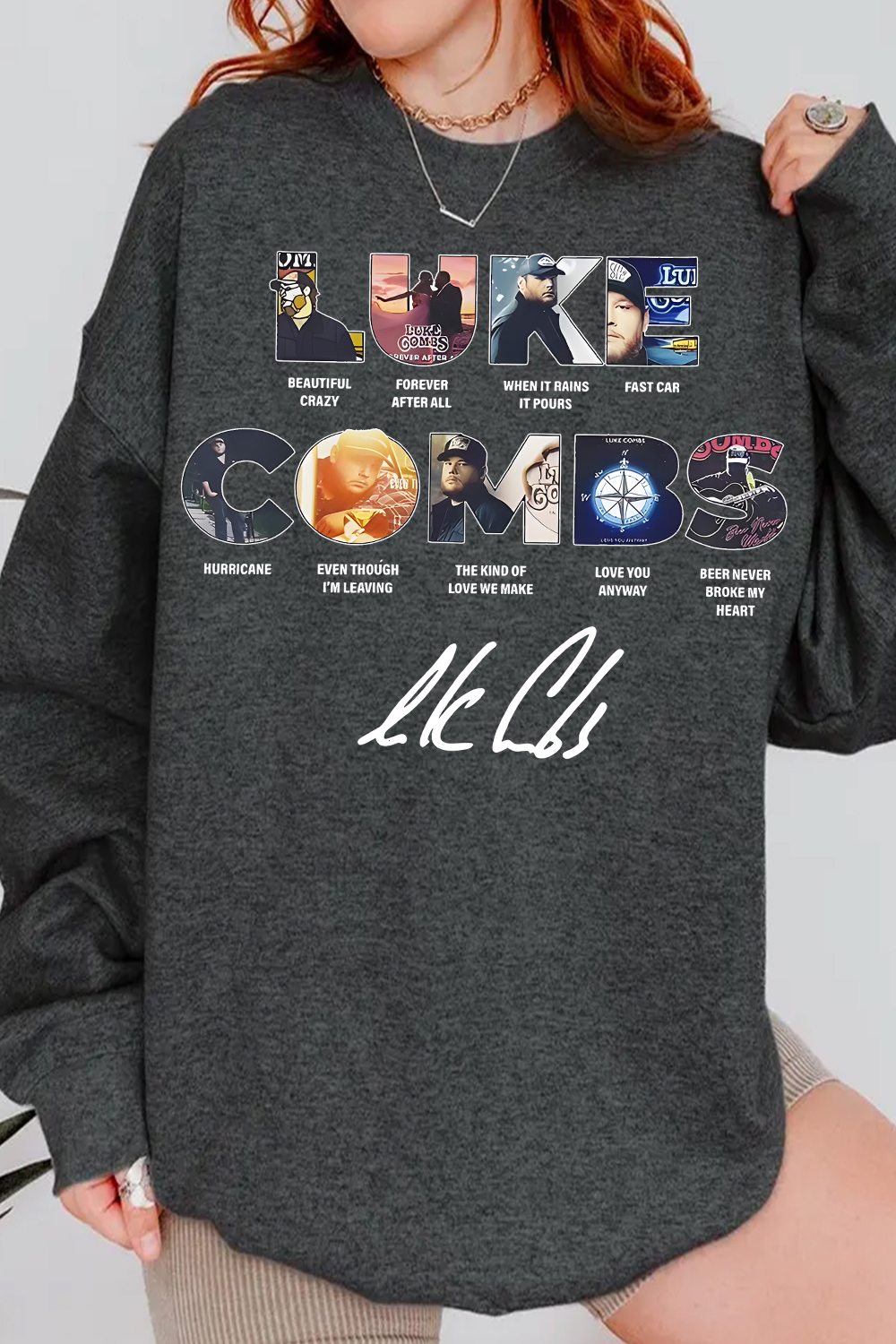 Luke Combs Women Long-Sleeved Sweatshirt