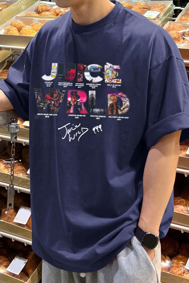 WRLD letter print men's short-sleeved T-shirt