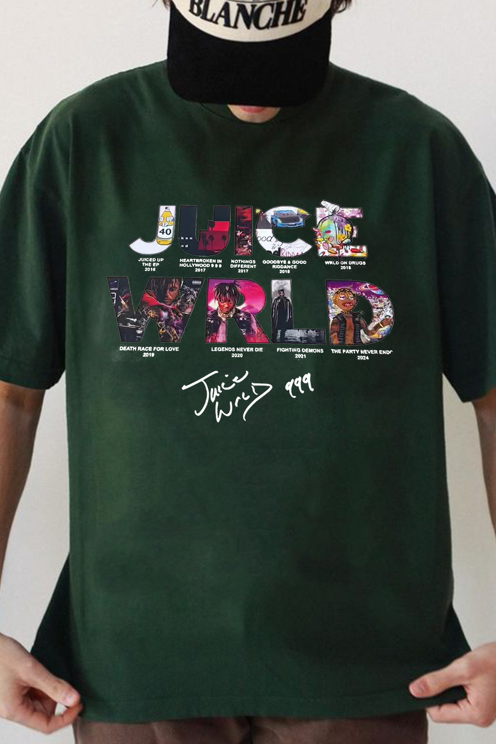 WRLD letter print men's short-sleeved T-shirt