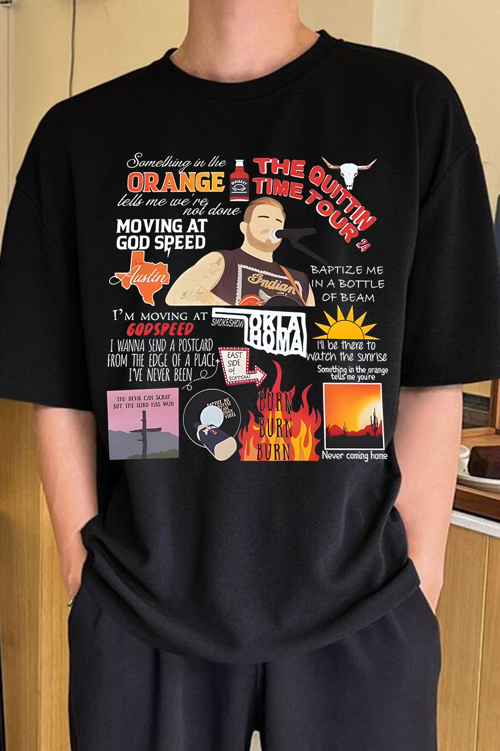 Zach Bryan Cartoon Personalized Print Men's Short Sleeve T-Shirt