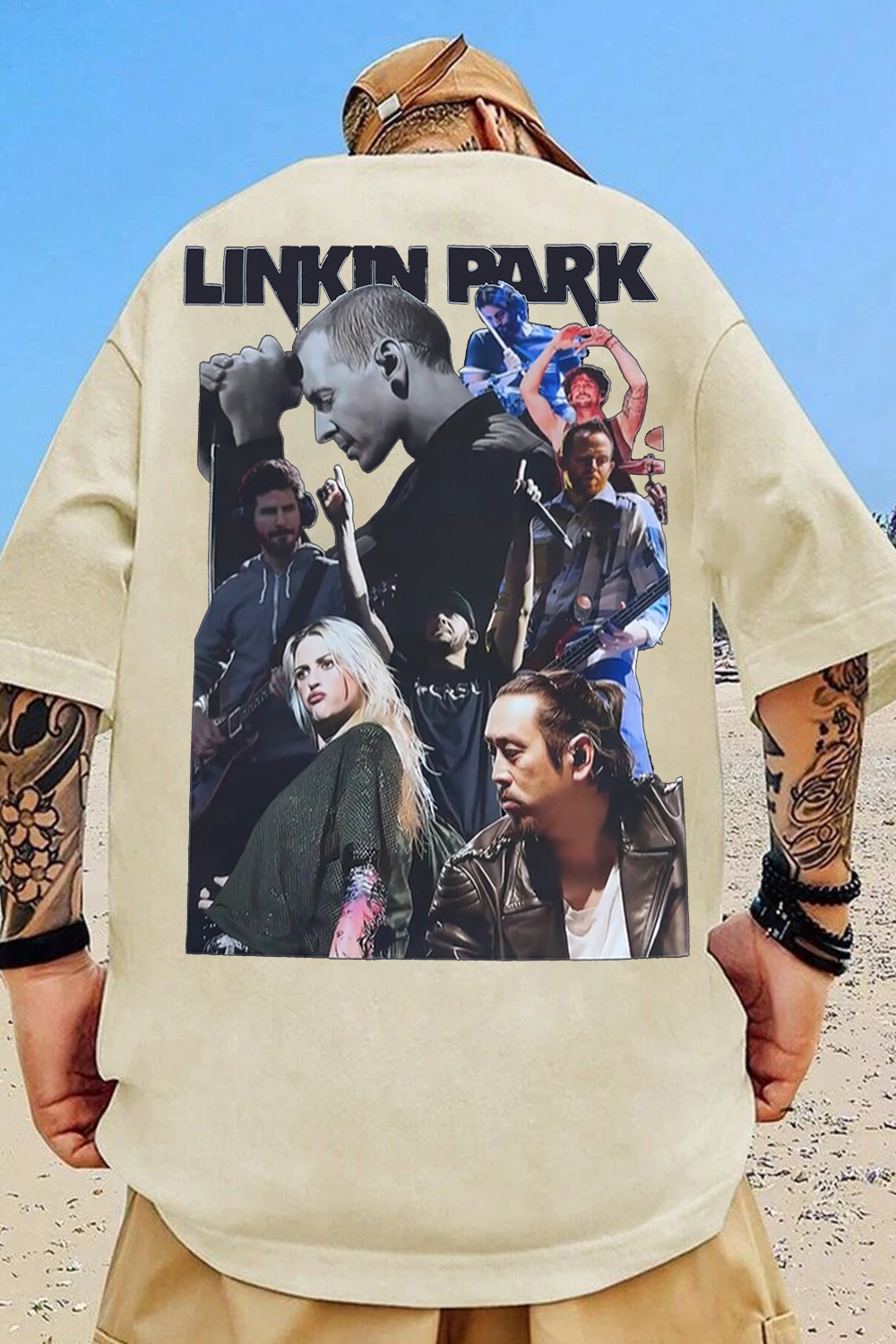 linkinpark back print t-shirt