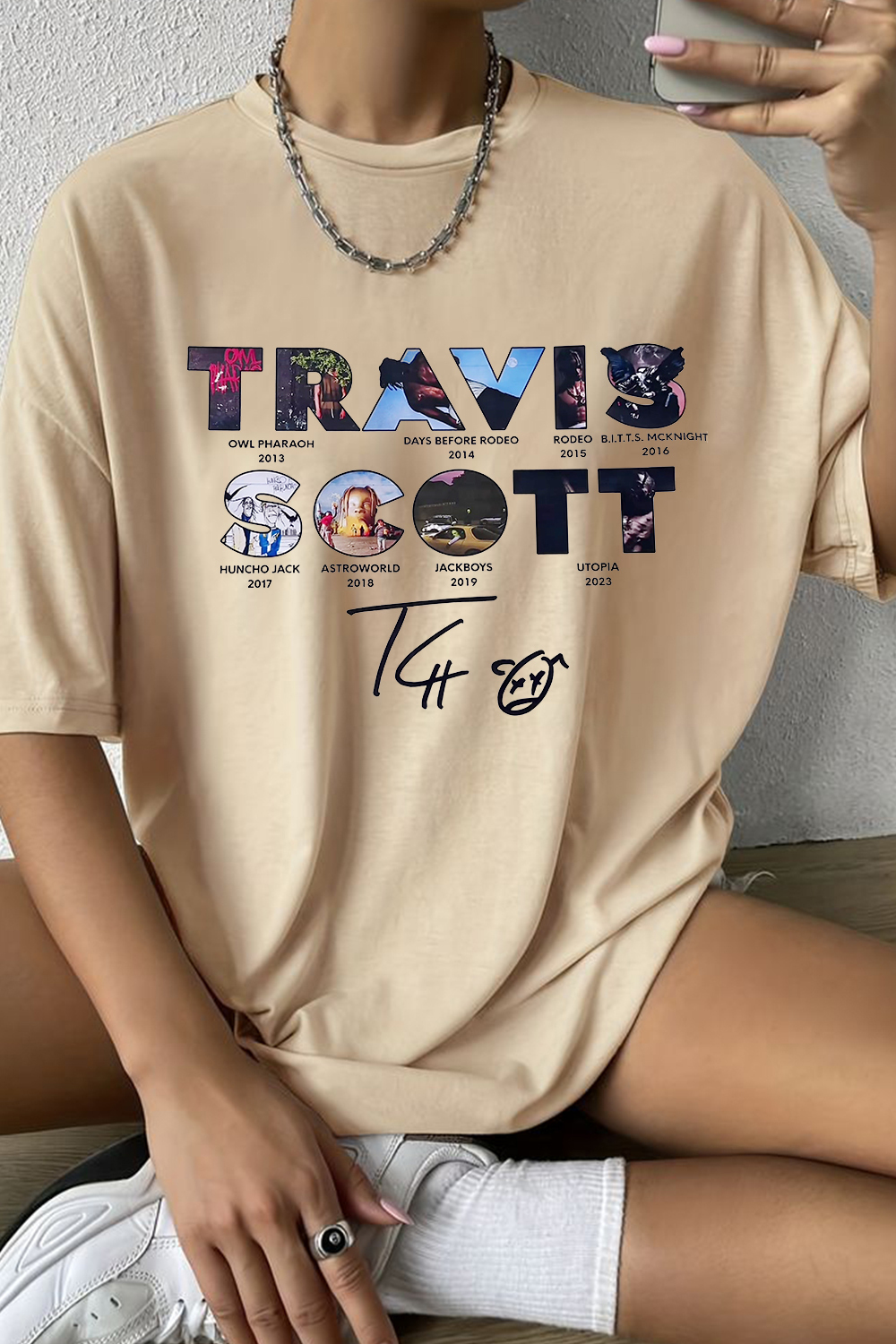 Travisscott personalized round neck T-shirt