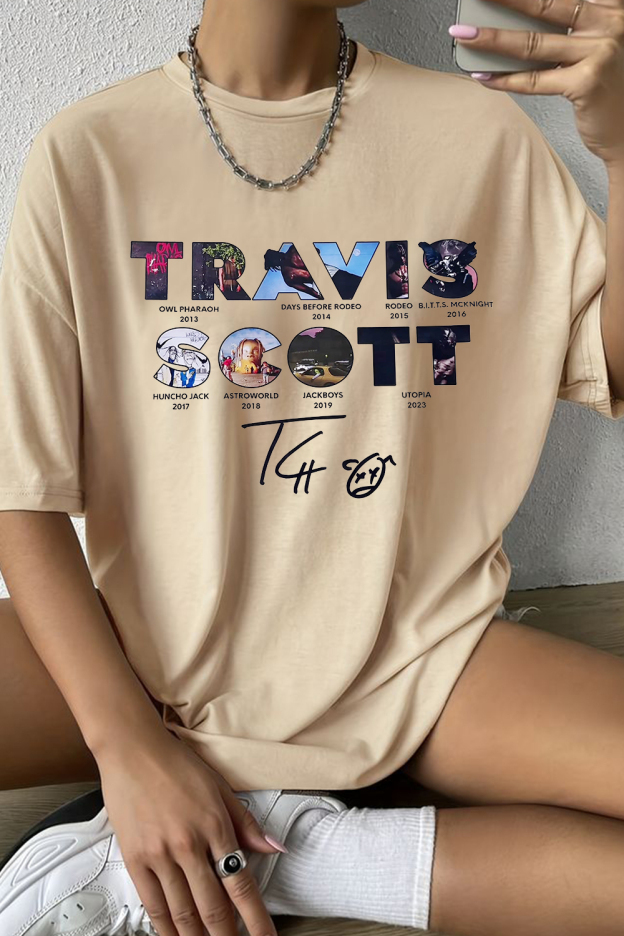 Travisscott personalized round neck T-shirt