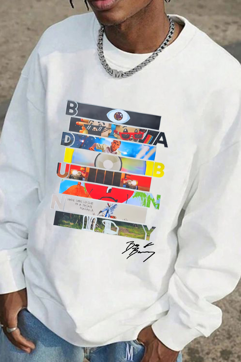 Bad Bunny Signature Sweatshirt For Men