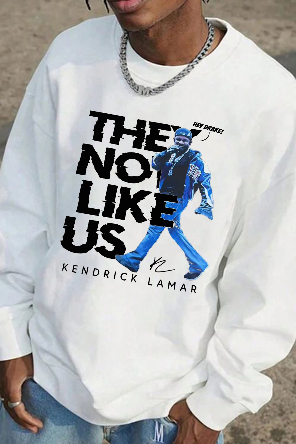 kendrick Not like US men's sweatshirt