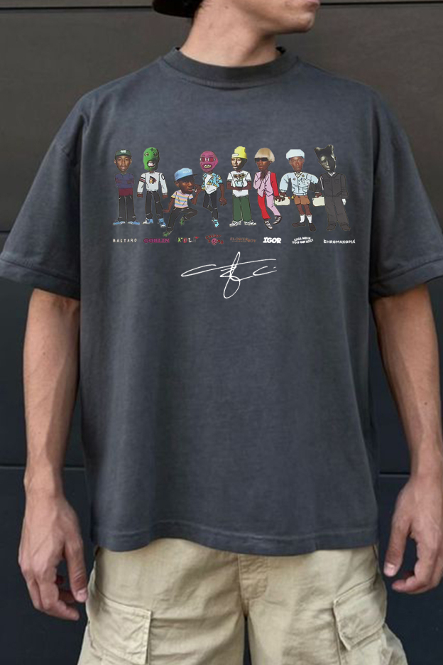 Tylerthecreator cartoon print men's t-shirt