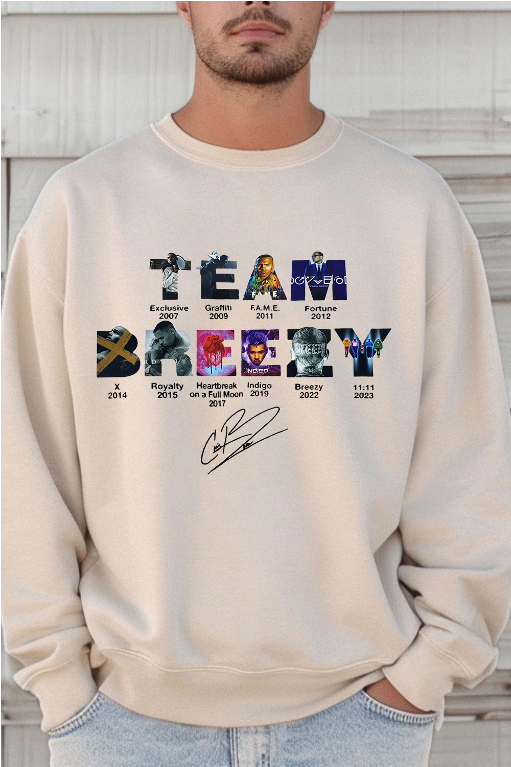 Team Breezy Chris Brown Album Sweatshirt For Men