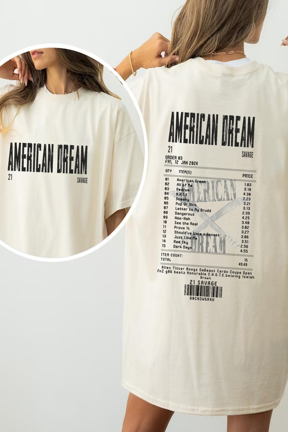 Playboi Carti Tour 2024 2Sides Tshirt