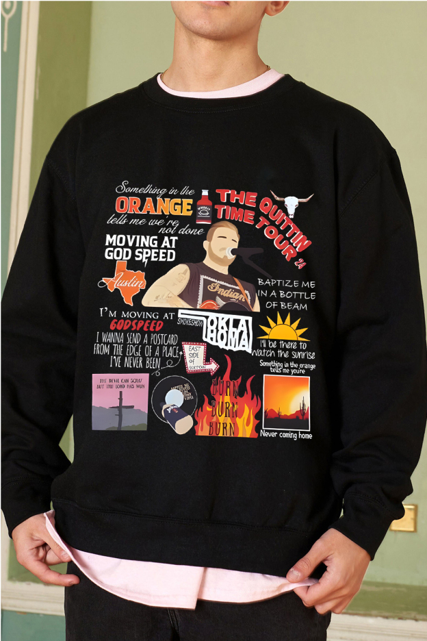 Zach Bryan Cartoon Personalized Print Men's Sweatshirt