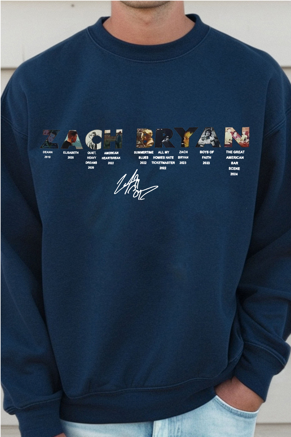 zachbryan long-sleeved men's sweatshirt
