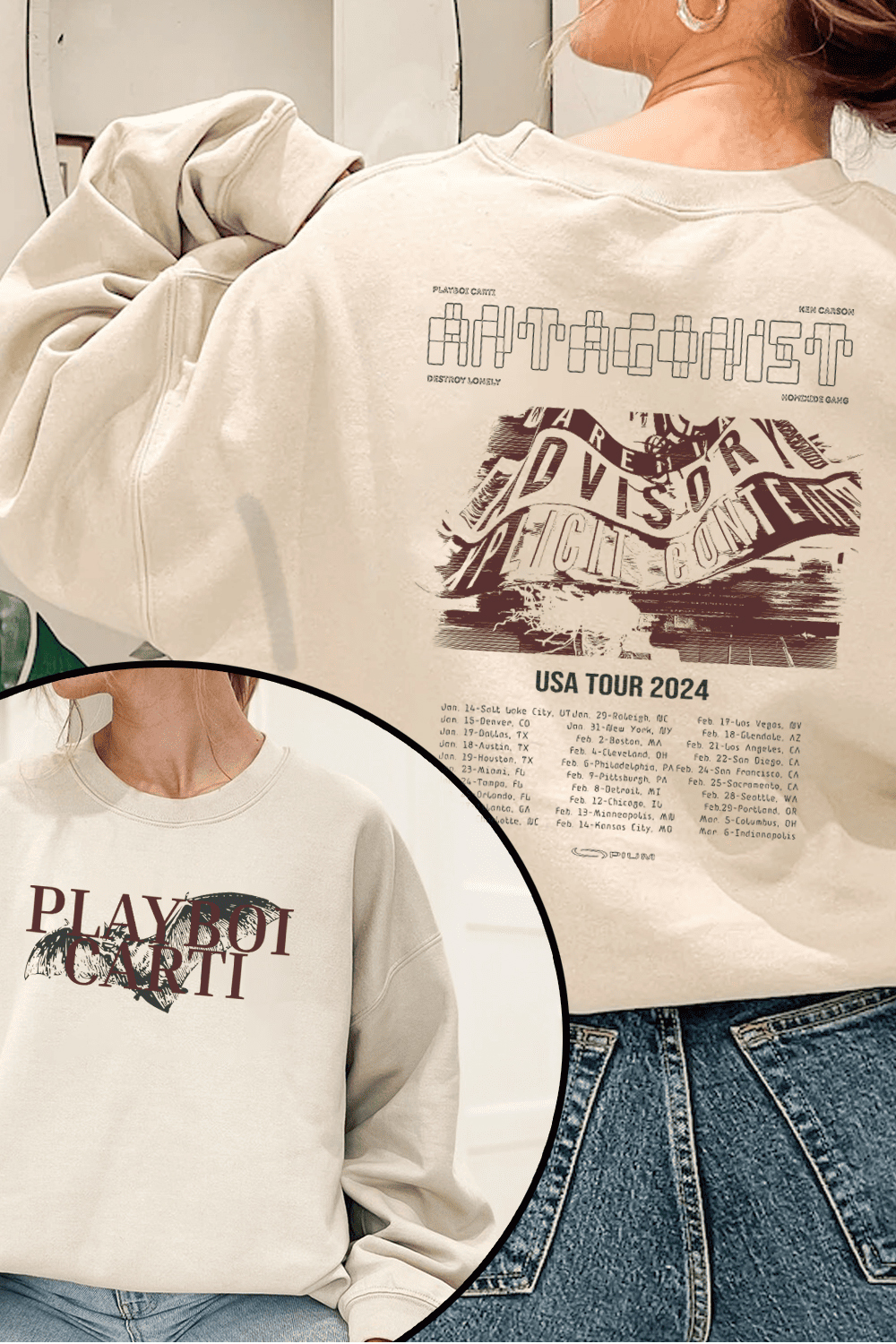 Juice WRLD double-sided printed personalized poster women's sweatshirt