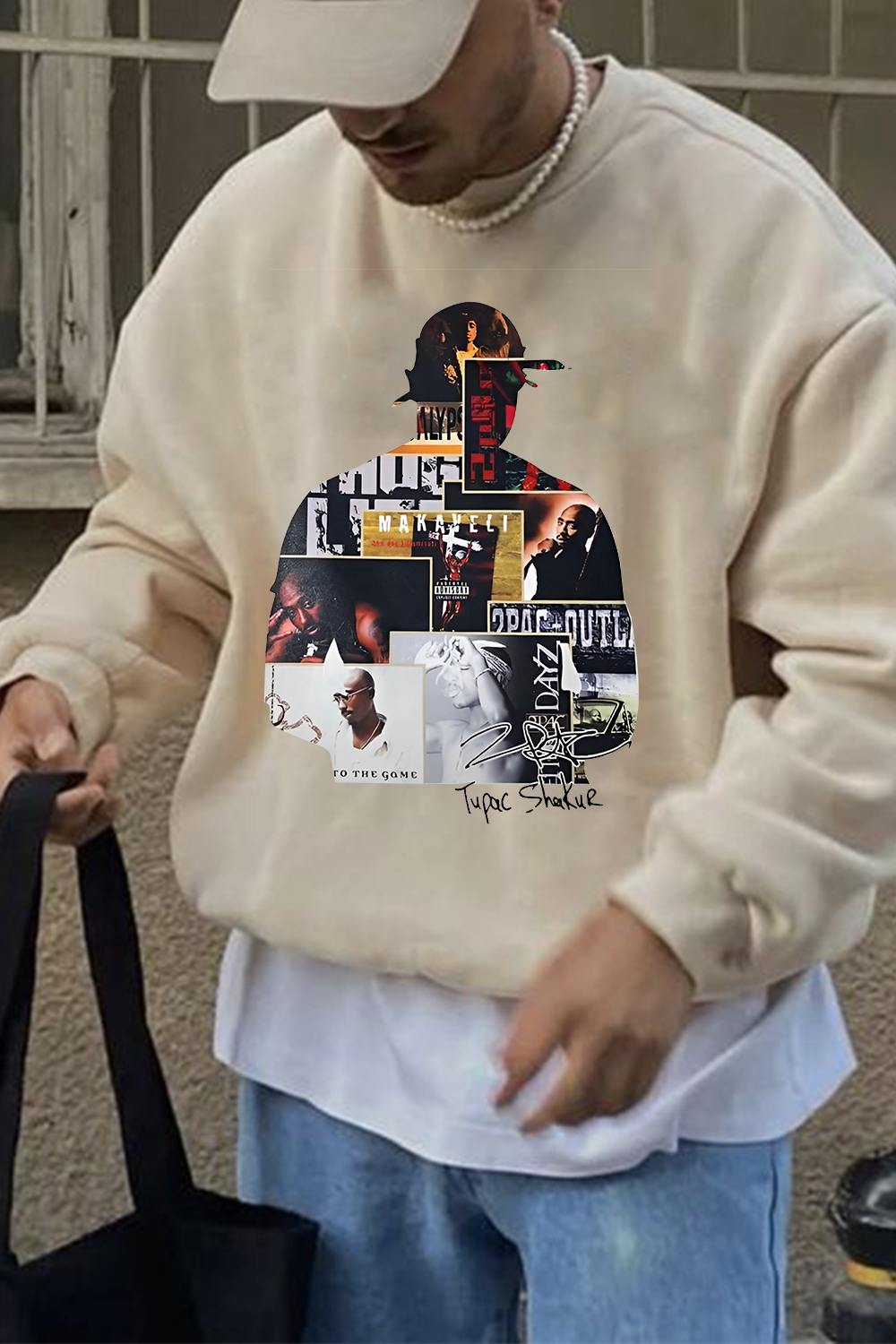 tupacisgoat men sweatshirt