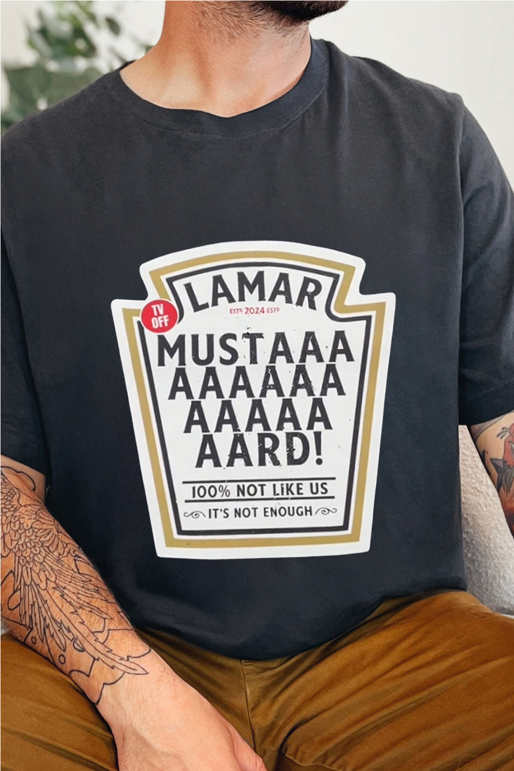 mustard men's t-shirt