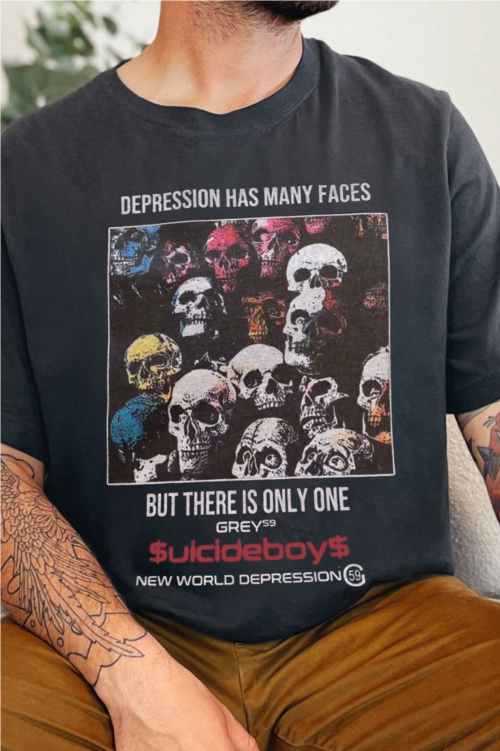 $uicideboy$ skull men's short-sleeved t-shirt