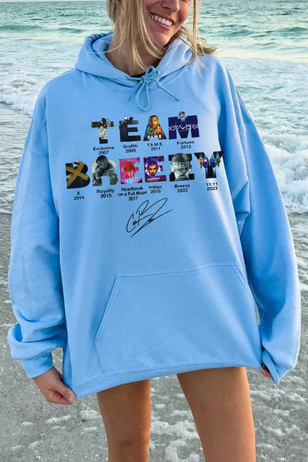 Team Breezy Chris Brown Album Hoodie For Women