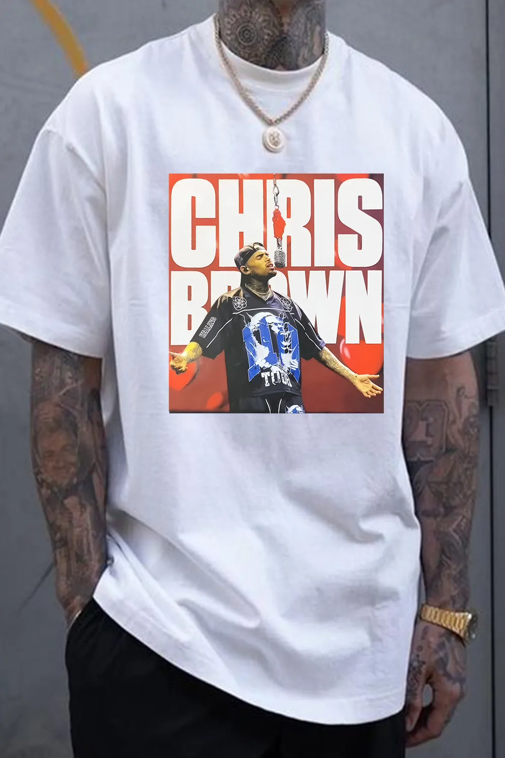 Chris Brown Concert Graphic Tee For Men