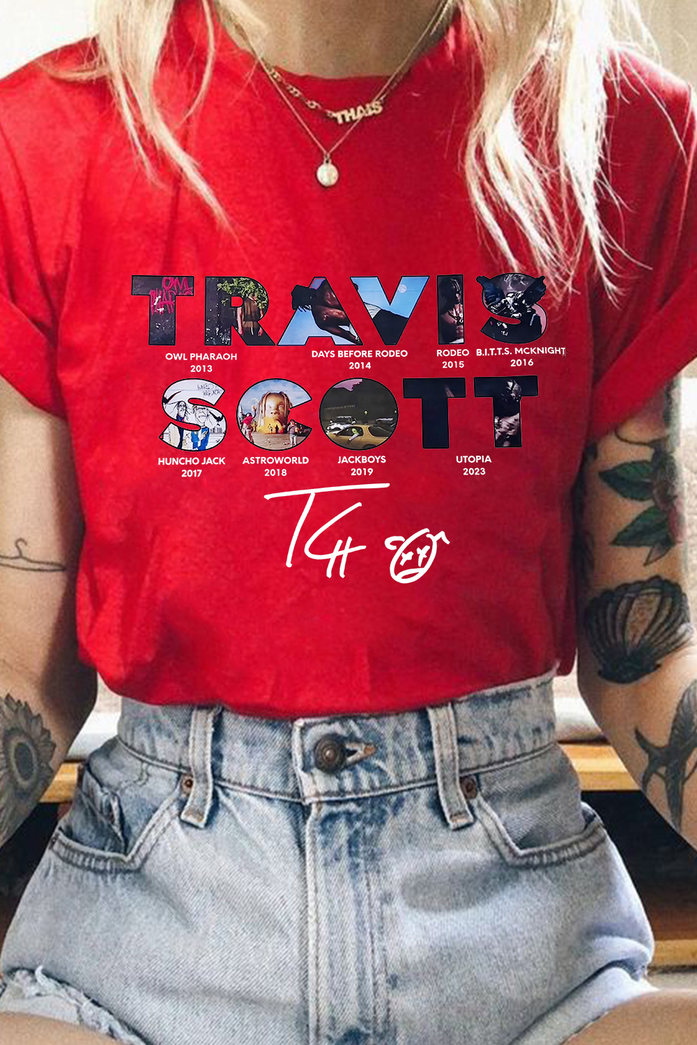 Travisscott personalized round neck T-shirt