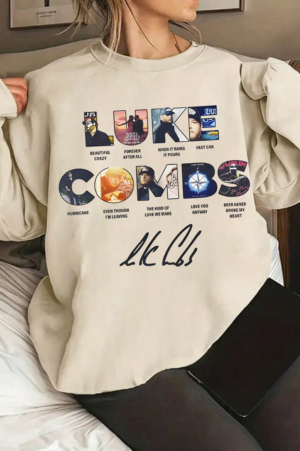 Luke Combs Women Long-Sleeved Sweatshirt