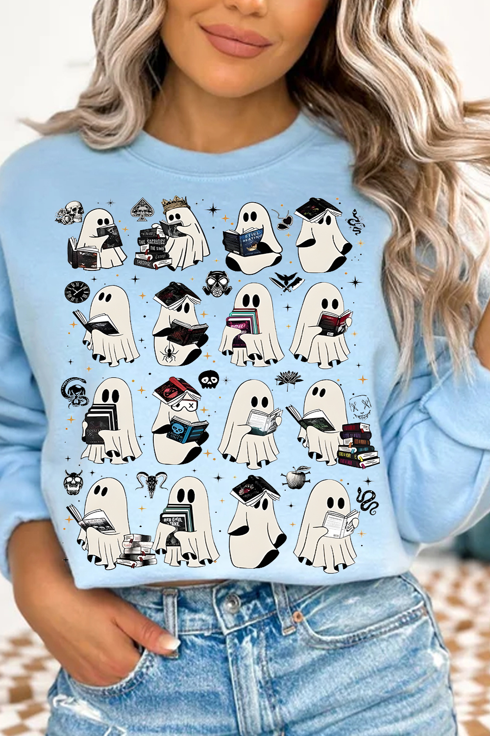 Ghost Reading Dark Romance Novels sweatshirts