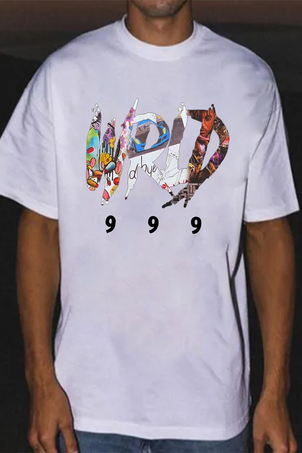 Juice Wrld letter men's T-shirt