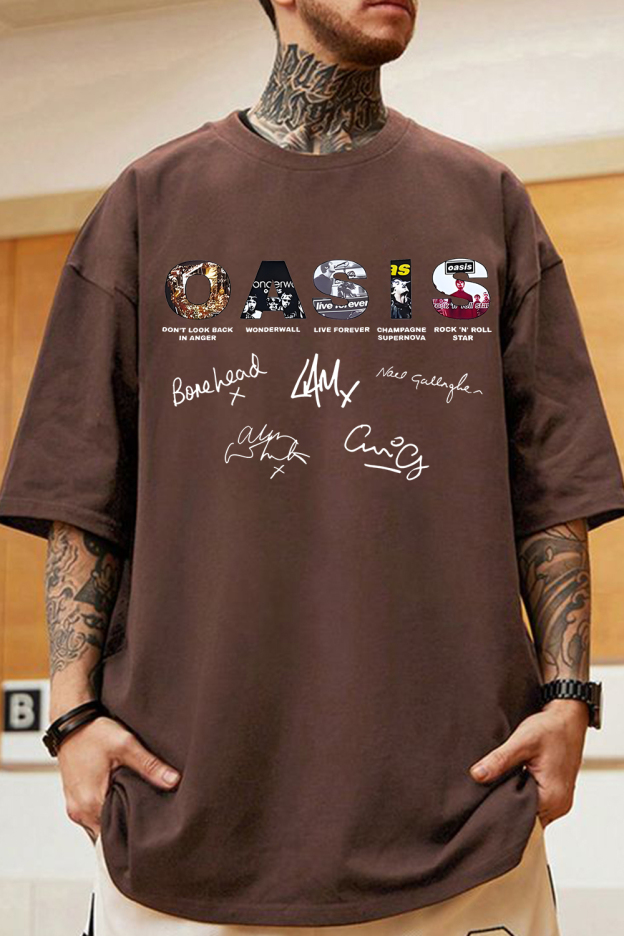 Oasis Unisex T Shirt Definitely Maybe Promo Official Reunion Tour 2025